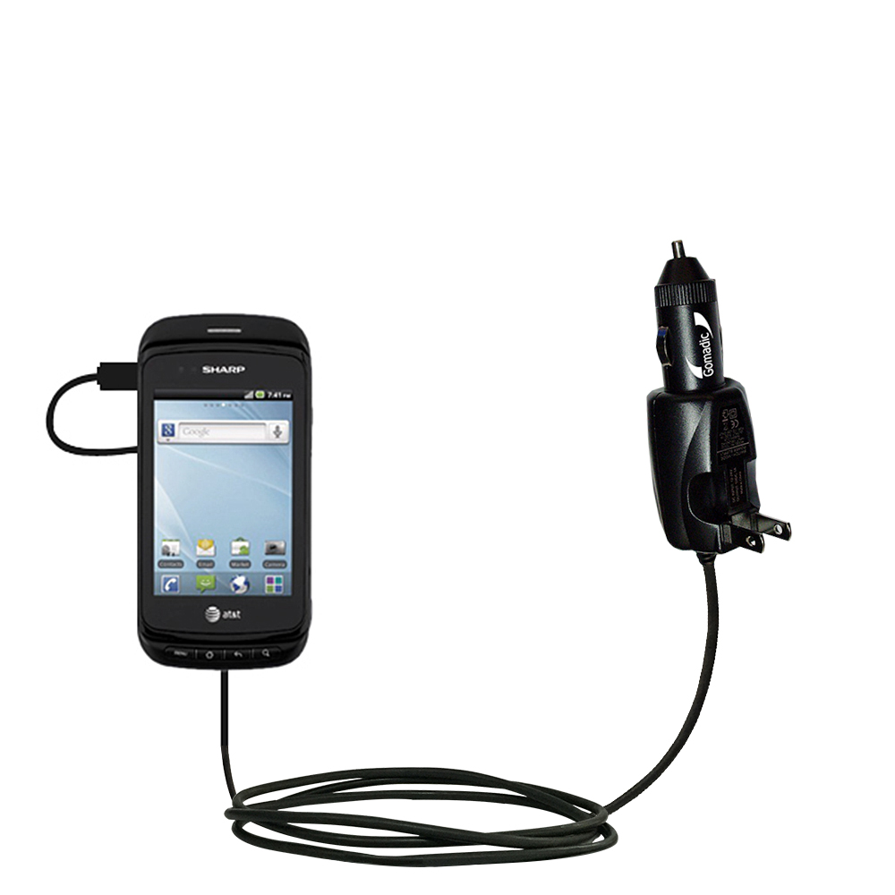 Car & Home 2 in 1 Charger compatible with the Sharp FX Plus