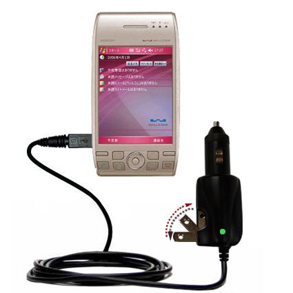 Car & Home 2 in 1 Charger compatible with the Sharp Willcom WS003SH