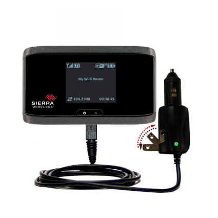 Intelligent Dual Purpose DC Vehicle and AC Home Wall Charger suitable for the Sierra Wireless Aircard 753S / 754S - Two critical functions; one unique charger - Uses Gomadic Brand TipExchange Technology
