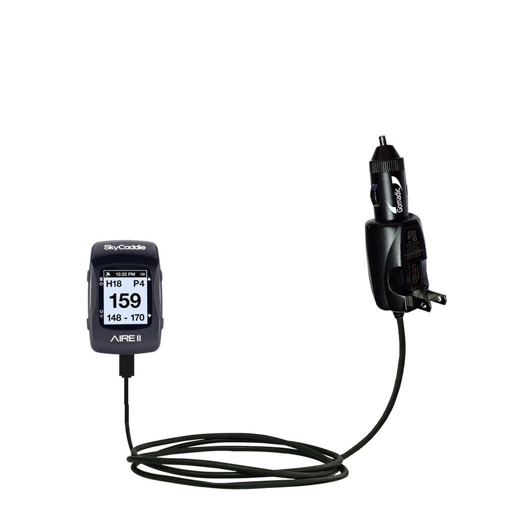 Car & Home 2 in 1 Charger compatible with the SkyGolf SkyCaddie AIRE / AIRE II