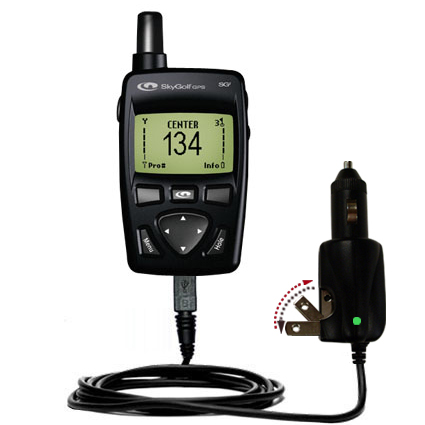 Car & Home 2 in 1 Charger compatible with the SkyGolf SkyCaddie SG2-5