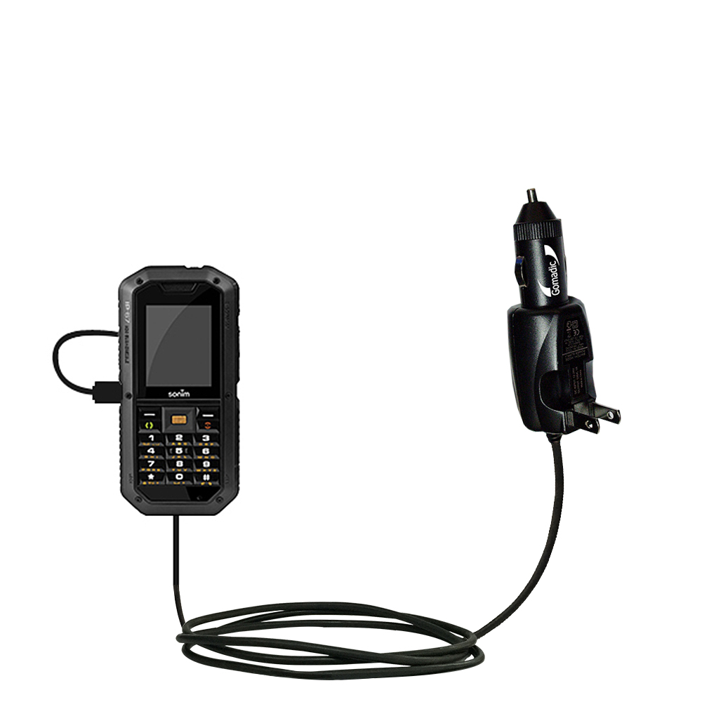 Car & Home 2 in 1 Charger compatible with the Sonim XP2 10 Spirit