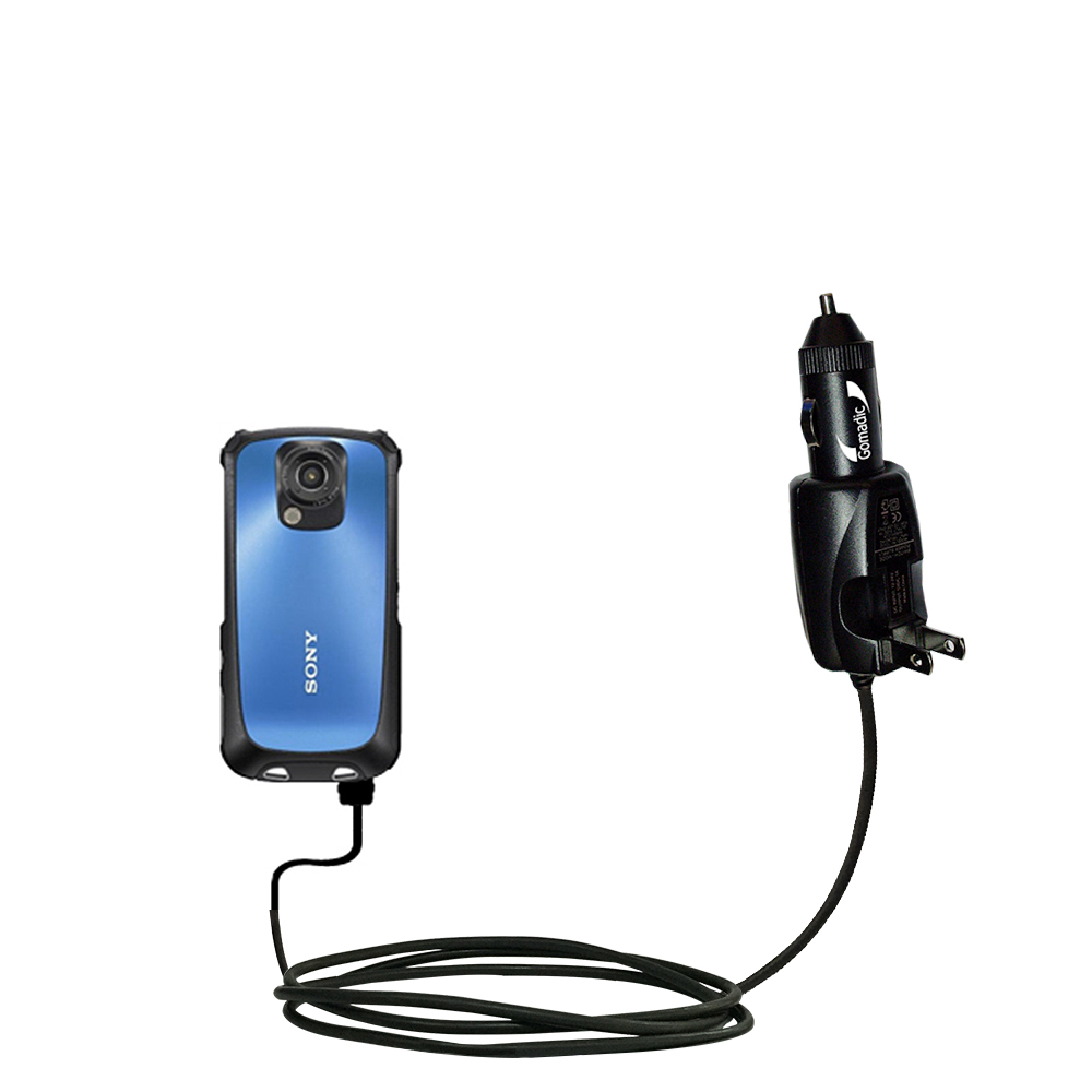Car & Home 2 in 1 Charger compatible with the Sony Bloggie TS-22 Sport