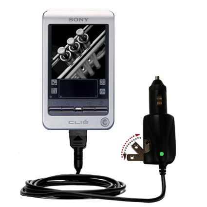 Car & Home 2 in 1 Charger compatible with the Sony Clie T415