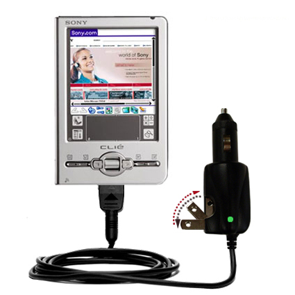 Car & Home 2 in 1 Charger compatible with the Sony Clie TJ37