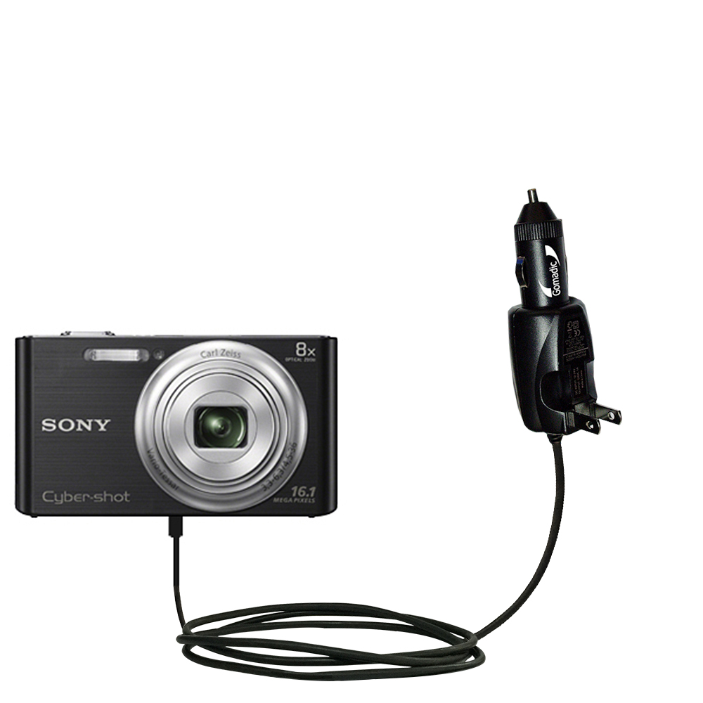 Double Port Micro Gomadic Car / Auto DC Charger suitable for the Sony  Cybershot W730 / DSC-W730 - Charges up to 2 devices simultaneously with  Gomadic TipExchange Technology