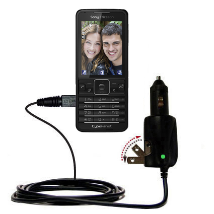 Car & Home 2 in 1 Charger compatible with the Sony Ericsson C901 / C901A
