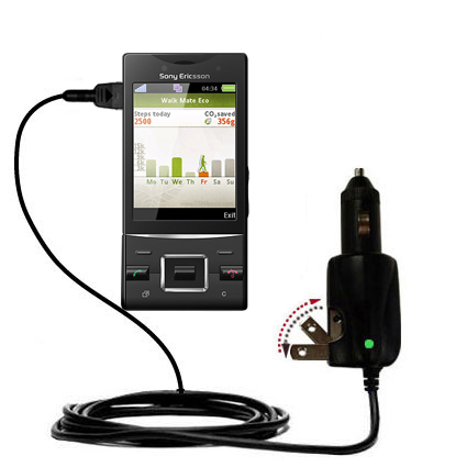 Intelligent Dual Purpose DC Vehicle and AC Home Wall Charger suitable for the Sony Ericsson Hazel With TipExchange Technology