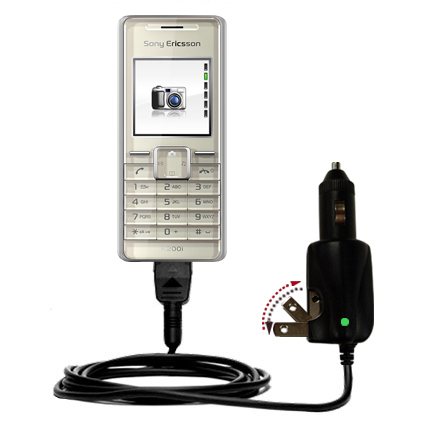 Car & Home 2 in 1 Charger compatible with the Sony Ericsson k200c