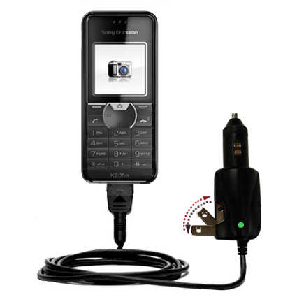 Car & Home 2 in 1 Charger compatible with the Sony Ericsson k205a