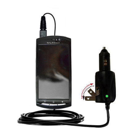 Car & Home 2 in 1 Charger compatible with the Sony Ericsson MT15i