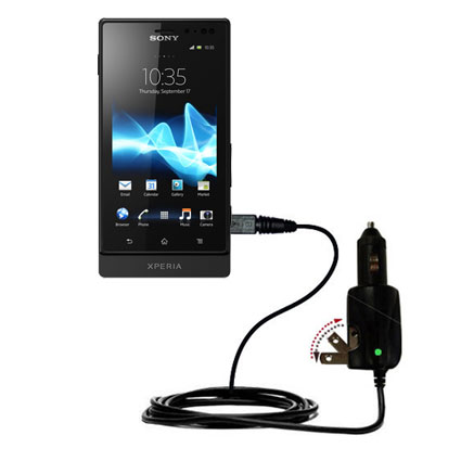 Car & Home 2 in 1 Charger compatible with the Sony Ericsson MT27i / Pepper
