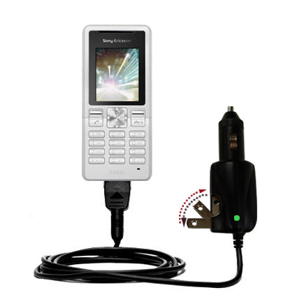 Car & Home 2 in 1 Charger compatible with the Sony Ericsson T250a