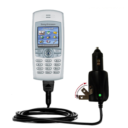 Intelligent Dual Purpose DC Vehicle and AC Home Wall Charger suitable for the Sony Ericsson T608 - Two critical functions; one unique charger - Uses Gomadic Brand TipExchange Technology