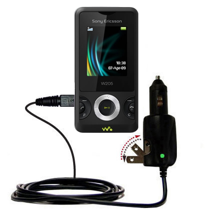 Car & Home 2 in 1 Charger compatible with the Sony Ericsson W205 / W205a
