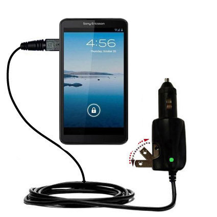 Car & Home 2 in 1 Charger compatible with the Sony Ericsson Xperia P / LT22i