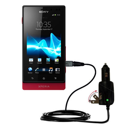 Car & Home 2 in 1 Charger compatible with the Sony Ericsson Xperia Sola