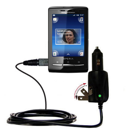 Car & Home 2 in 1 Charger compatible with the Sony Ericsson Xperia X10 mini pro a