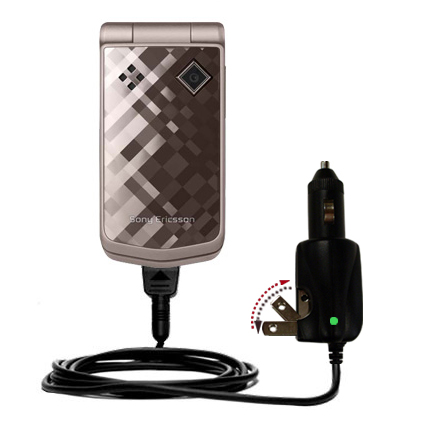 Car & Home 2 in 1 Charger compatible with the Sony Ericsson z555a
