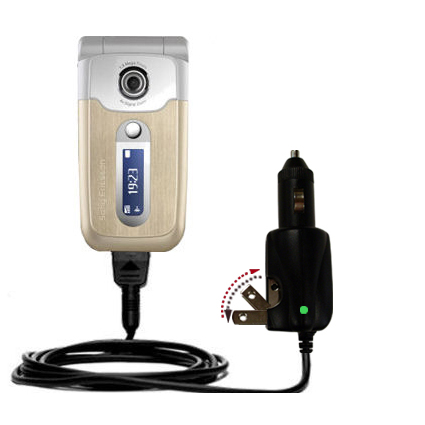 Car & Home 2 in 1 Charger compatible with the Sony Ericsson Z710i