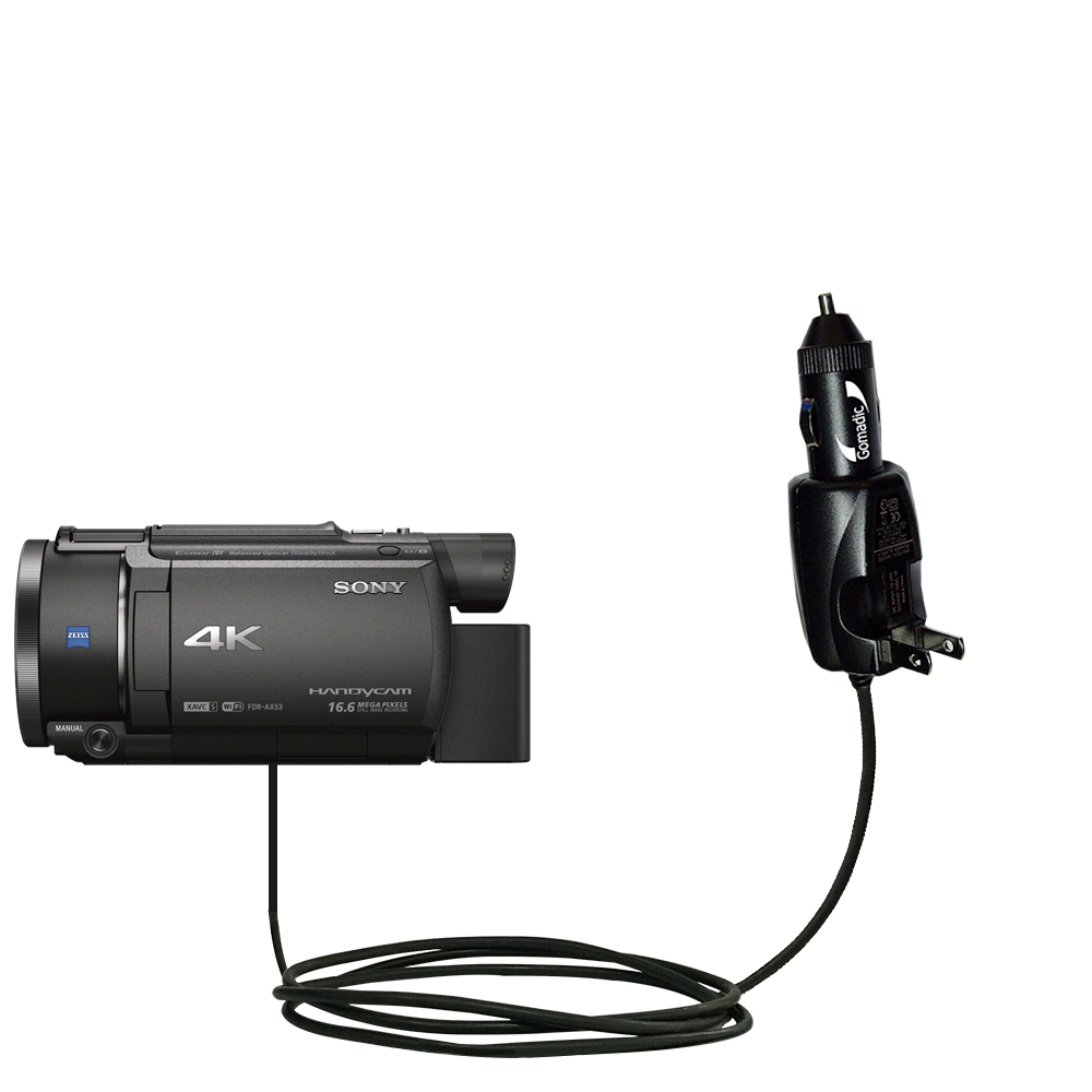 Car & Home 2 in 1 Charger compatible with the Sony FDR-AX53 / FDR-AX50