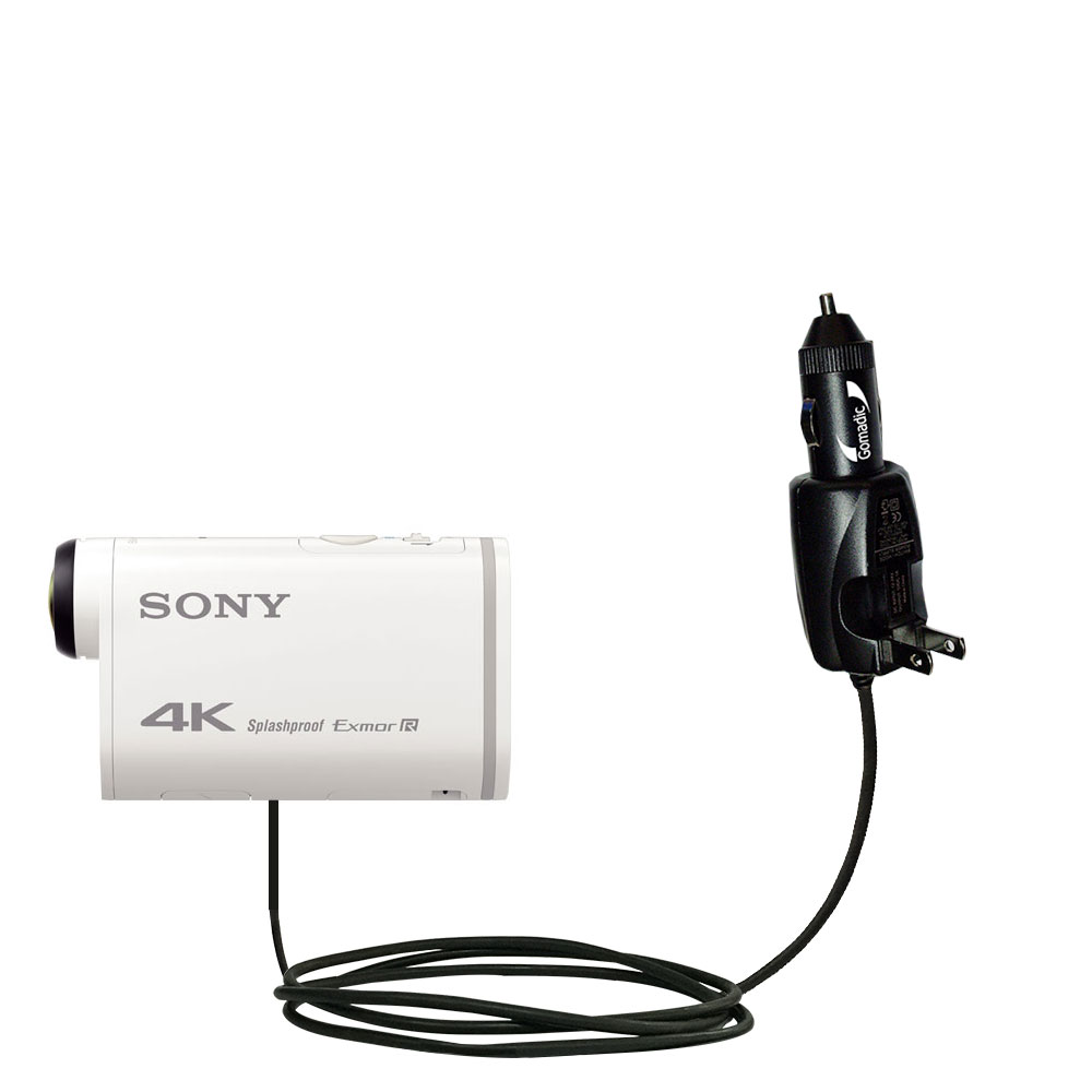 Car & Home 2 in 1 Charger compatible with the Sony FDR-X1000
