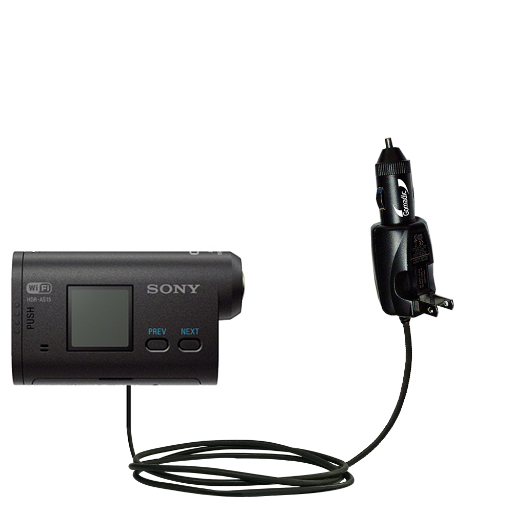 Car & Home 2 in 1 Charger compatible with the Sony HDR-AS15 / HDR-AS10