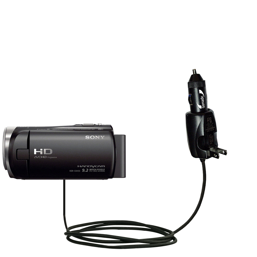 Car & Home 2 in 1 Charger compatible with the Sony HDR-CX455 / CX450 / CX485