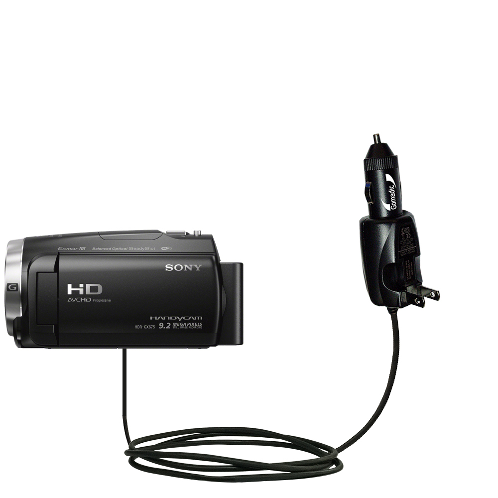 Car & Home 2 in 1 Charger compatible with the Sony HDR-CX675 / CX675
