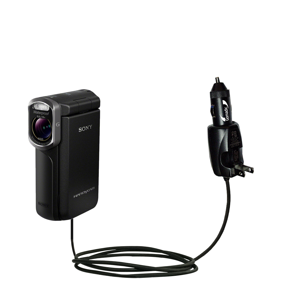 Car & Home 2 in 1 Charger compatible with the Sony HDR-GW77V/B / HDR-GW77