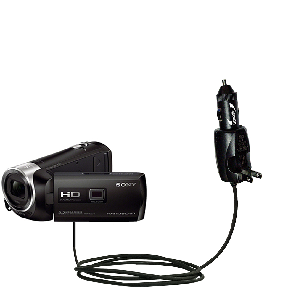 Car & Home 2 in 1 Charger compatible with the Sony HDR-PJ275