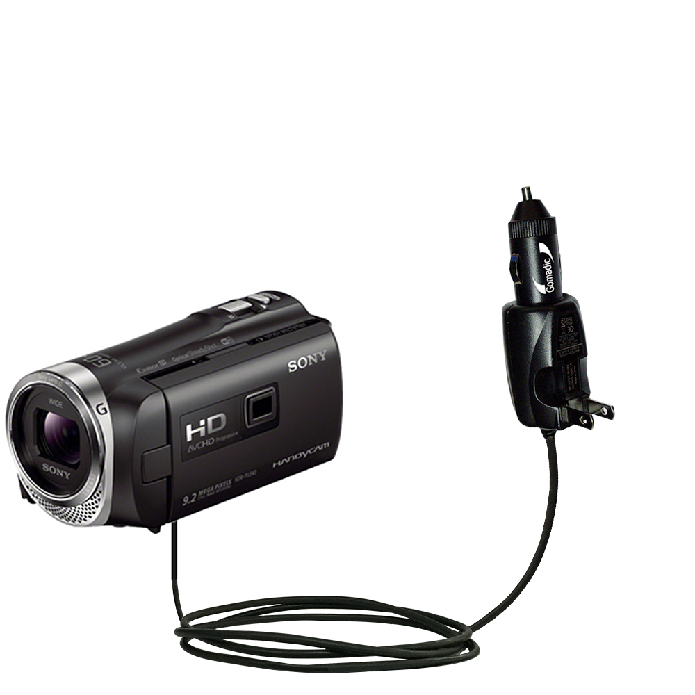 Car & Home 2 in 1 Charger compatible with the Sony HDR-PJ340