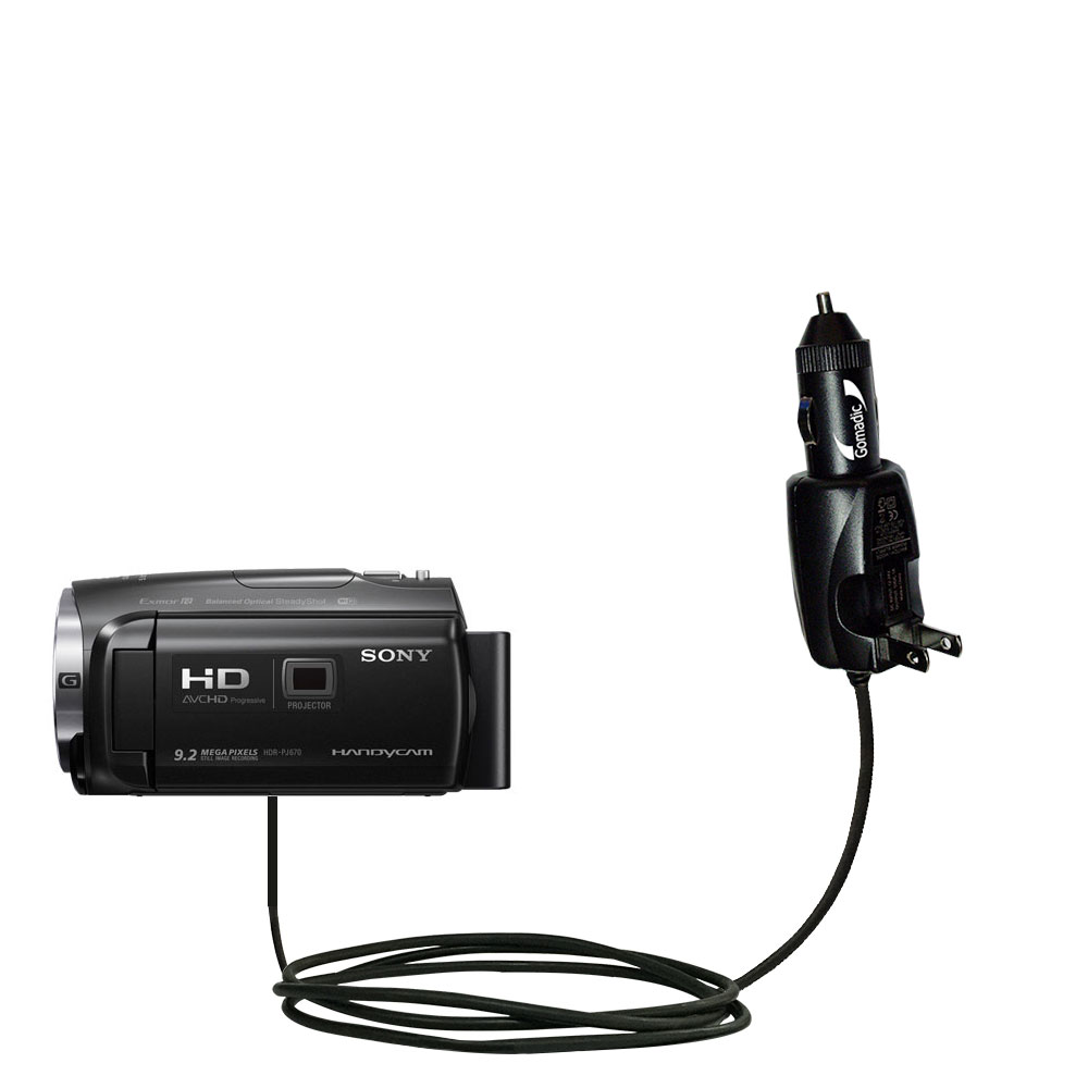 Car & Home 2 in 1 Charger compatible with the Sony HDR-PJ440 / HDR-PJ670
