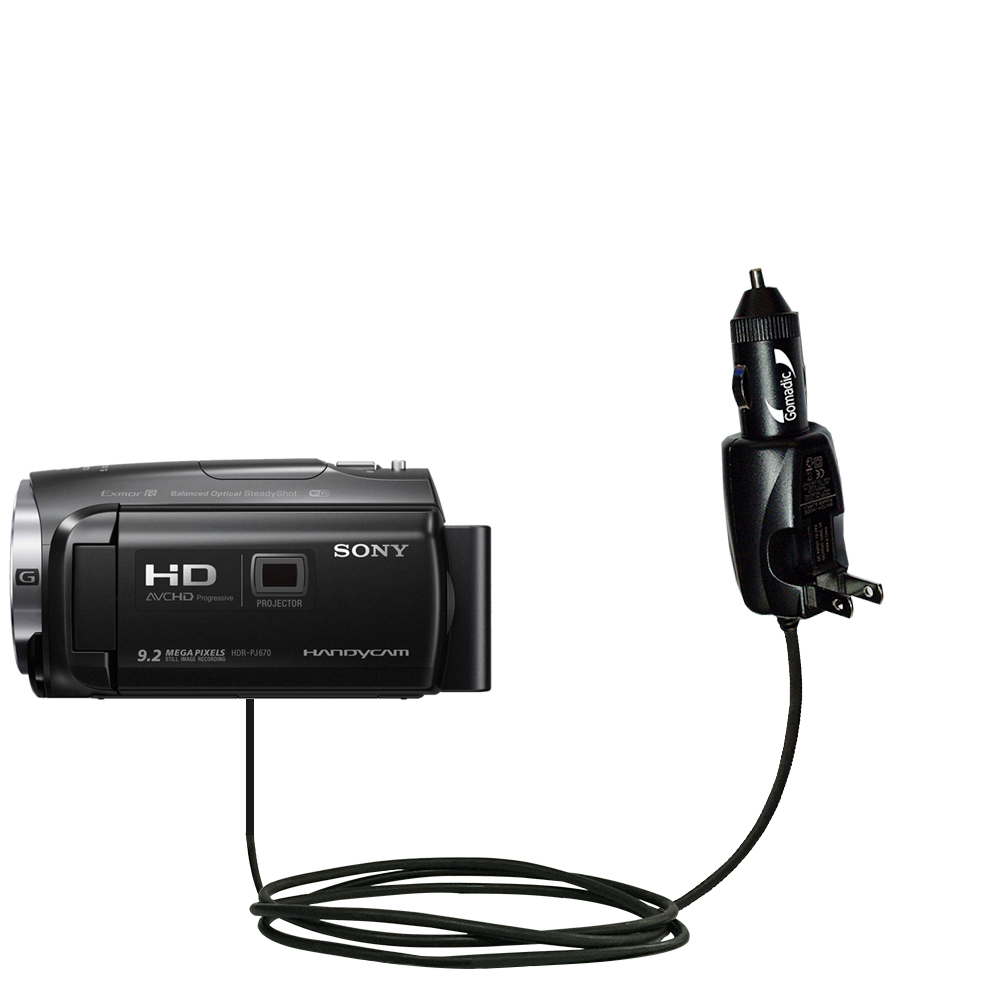 Car & Home 2 in 1 Charger compatible with the Sony HDR-PJ670 / PJ670