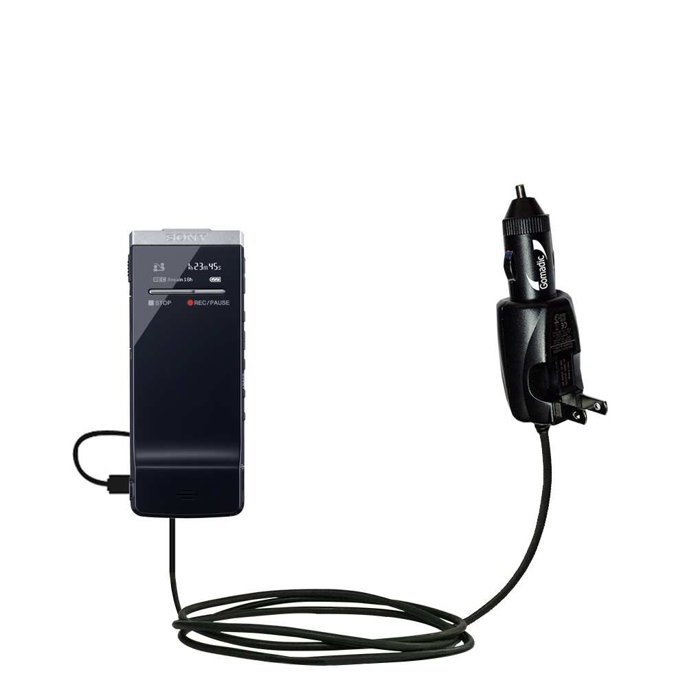 Car & Home 2 in 1 Charger compatible with the Sony ICD-TX50