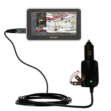 Car & Home 2 in 1 Charger compatible with the Sony Nav-U NV-U73T