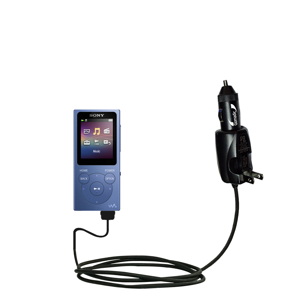 Car & Home 2 in 1 Charger compatible with the Sony NW-A20 / NW-A25 / NW-A26 / NW-A27