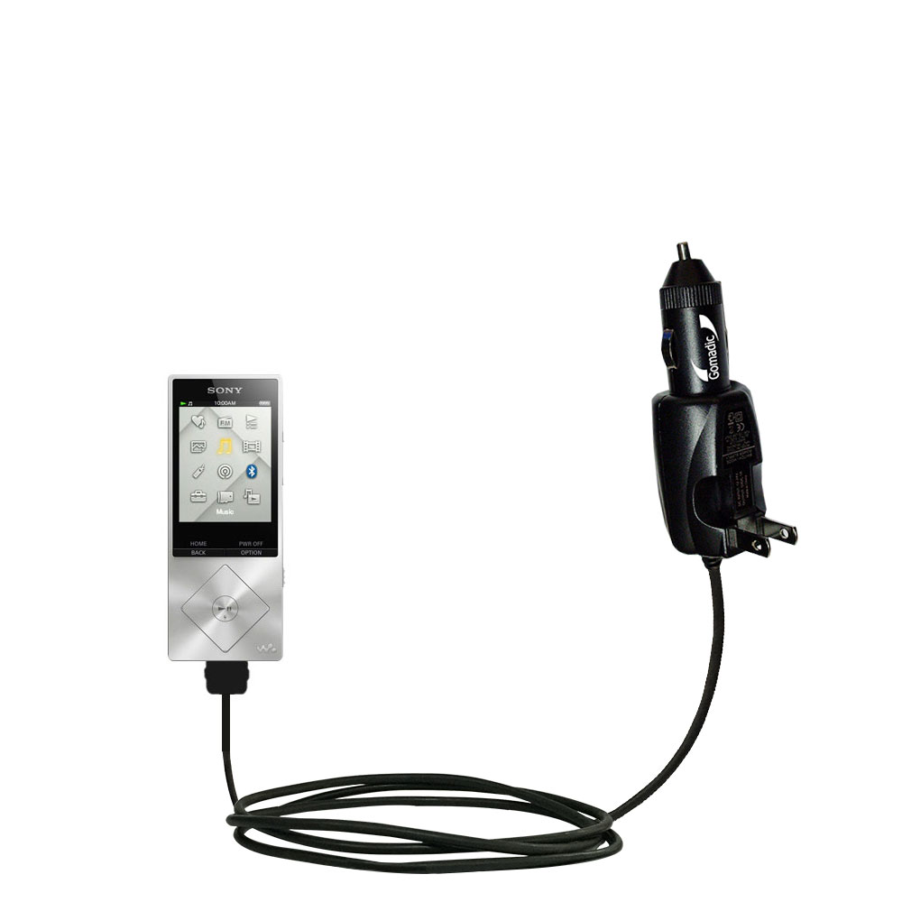 Car & Home 2 in 1 Charger compatible with the Sony NWZ-A17