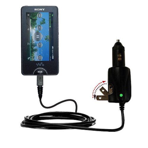 Car & Home 2 in 1 Charger compatible with the Sony NWZ-X1060