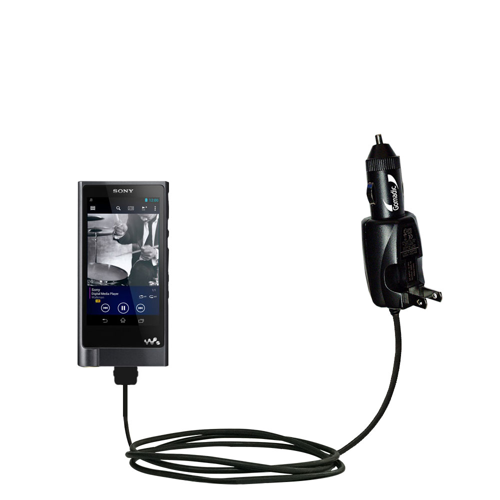 Car & Home 2 in 1 Charger compatible with the Sony NWZ-ZX2