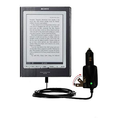Car & Home 2 in 1 Charger compatible with the Sony PRS-700BC Digital Reader