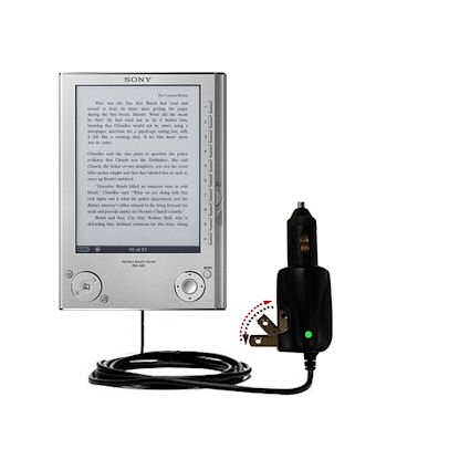 Car & Home 2 in 1 Charger compatible with the Sony Reader PRS-505