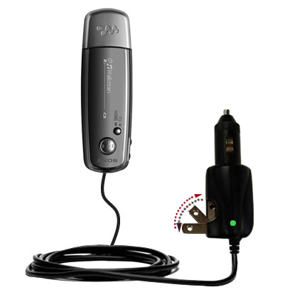 Car & Home 2 in 1 Charger compatible with the Sony Walkman NW-E002