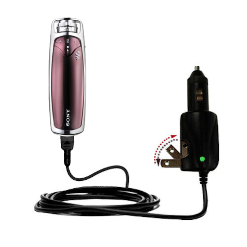 Car & Home 2 in 1 Charger compatible with the Sony Walkman NW-S703F