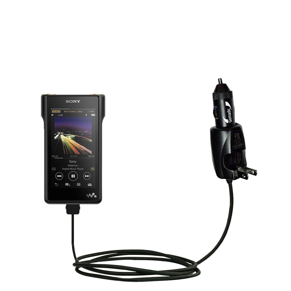 Car & Home 2 in 1 Charger compatible with the Sony Walkman NW-WM1A