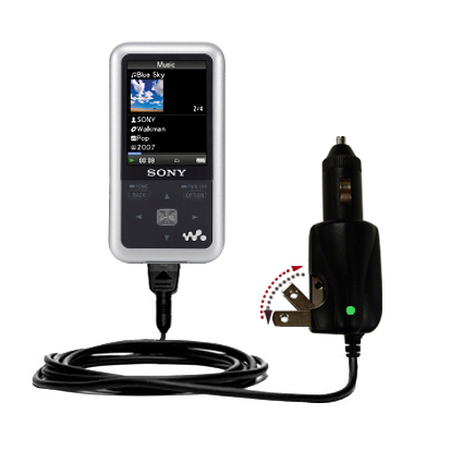 Car & Home 2 in 1 Charger compatible with the Sony Walkman NWZ-A716
