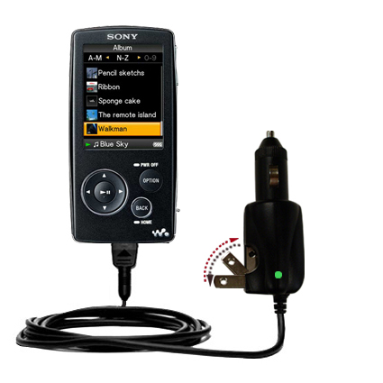 Car & Home 2 in 1 Charger compatible with the Sony Walkman NWZ-A800 Series
