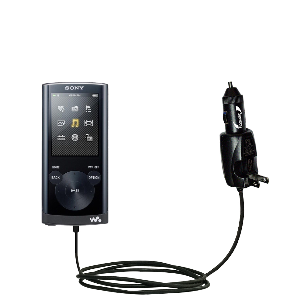 Car & Home 2 in 1 Charger compatible with the Sony Walkman NWZ-E353