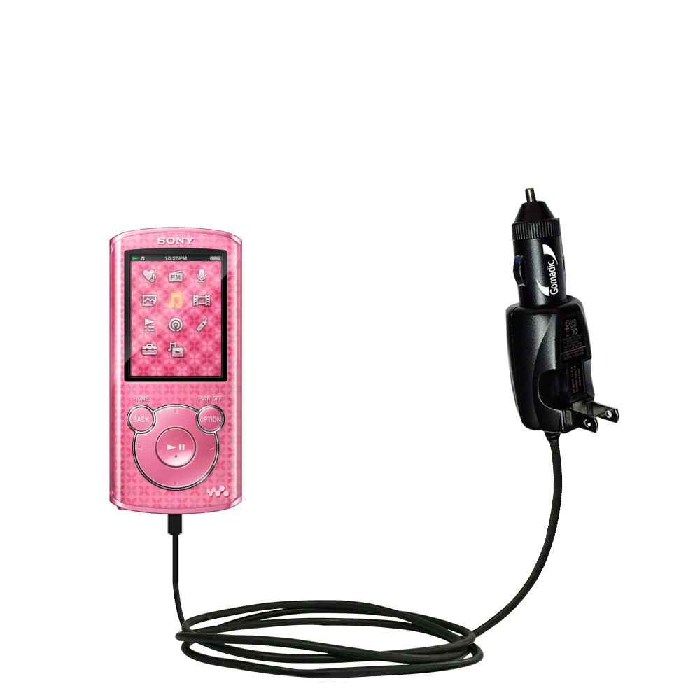 Car & Home 2 in 1 Charger compatible with the Sony Walkman NWZ-E463 E465 E473 E474 E475