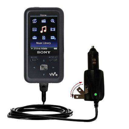 Car & Home 2 in 1 Charger compatible with the Sony Walkman NWZ-S600 Series